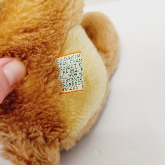 Vtg 1982 Tan Brown Dakin Hard Nose Eyes Teddy Bear Plush Stuffed Animal Toy - Picture 5 of 7